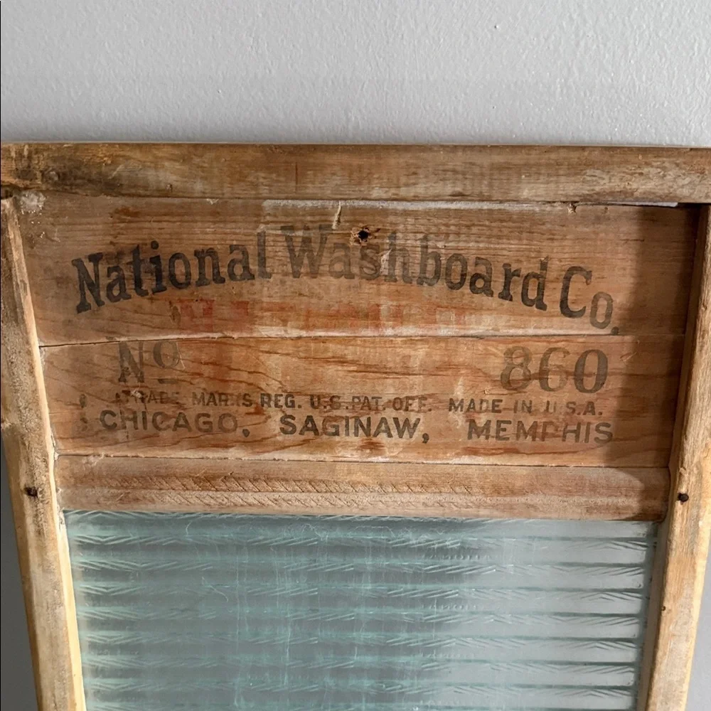 Vintage Wooden Washboard - National Washboard Co.